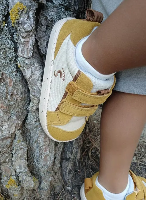 zapatillas barefoot amarillo mostaza